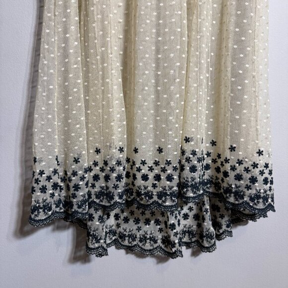 Intimately Free People Sheer Lace Midi Dress Women's Small Cream Boho Festival - Picture 8 of 14
